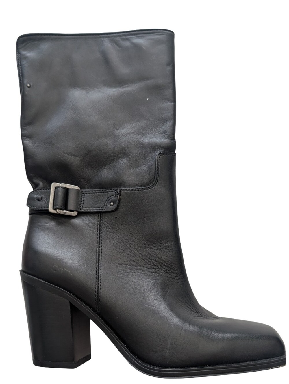Anthropologie Franco Sarto Vance mid-calf boots in black leather, size 6